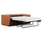 Poly & Bark Napa 82 Leather Pull-Out Convertible Sleeper Sofa - Full Grain Genuine Italian Leather