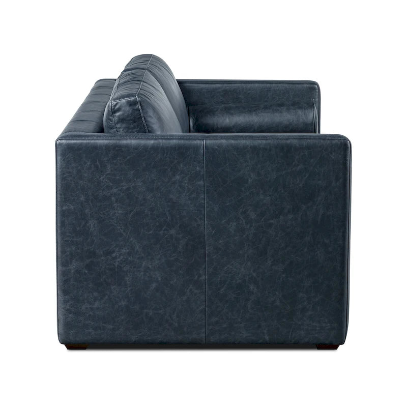 Poly & Bark Napa 82 Leather Pull-Out Convertible Sleeper Sofa - Full Grain Genuine Italian Leather