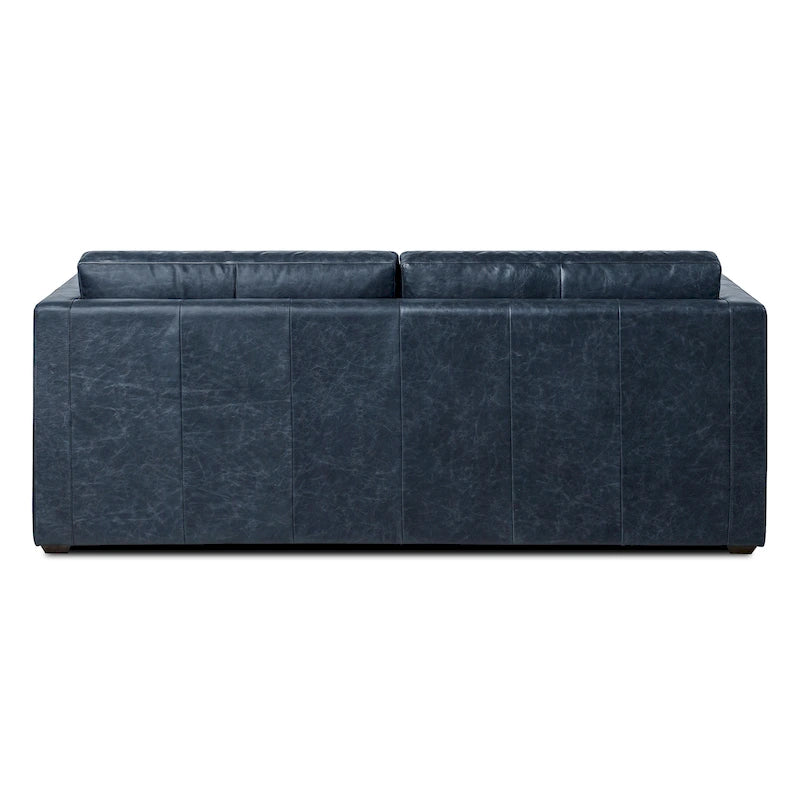 Poly & Bark Napa 82 Leather Pull-Out Convertible Sleeper Sofa - Full Grain Genuine Italian Leather