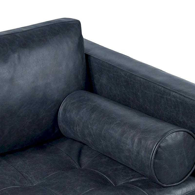 Poly & Bark Napa 82 Leather Pull-Out Convertible Sleeper Sofa - Full Grain Genuine Italian Leather