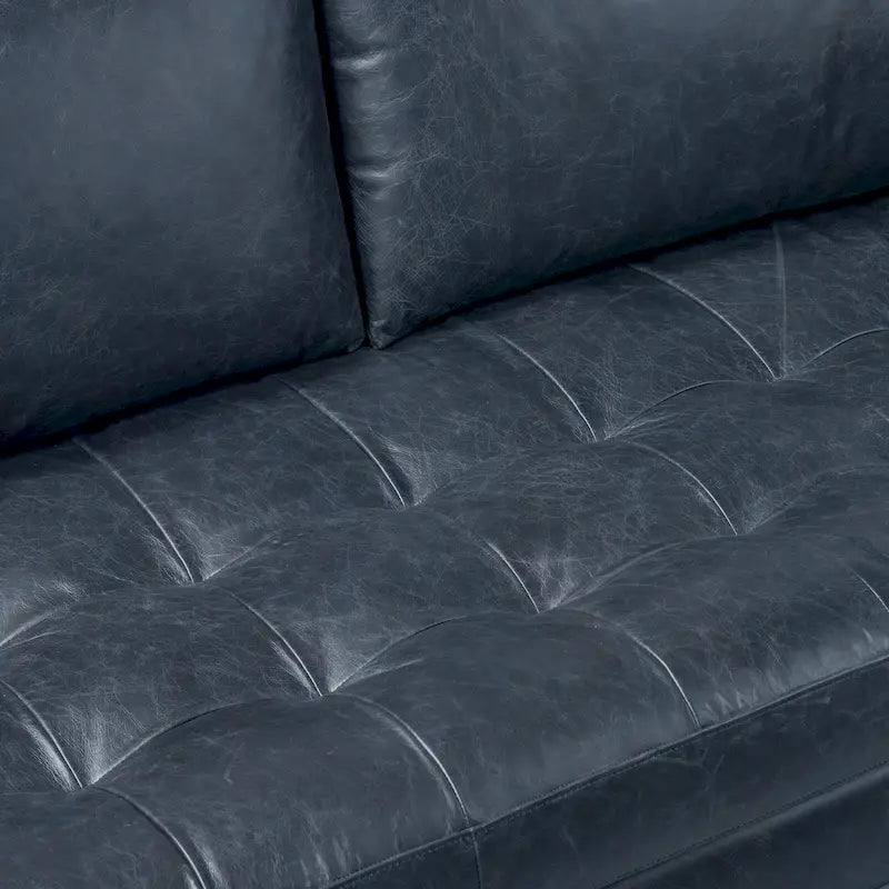 Poly & Bark Napa 82 Leather Pull-Out Convertible Sleeper Sofa - Full Grain Genuine Italian Leather