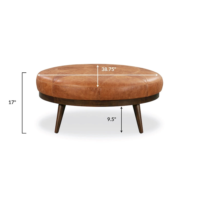 Poly & Bark Gio Ottoman - Full Grain Genuine Italian Leather