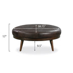 Poly & Bark Gio Ottoman - Full Grain Genuine Italian Leather