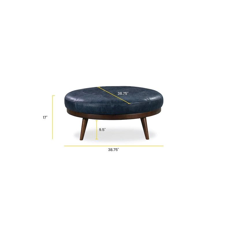 Poly & Bark Gio Ottoman - Full Grain Genuine Italian Leather