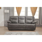 Set reclinabile in 2 pezzi in pelle rigenerata Betsy Furniture per soggiorno, divano e divanetto