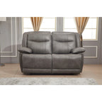 Set reclinabile in 2 pezzi in pelle rigenerata Betsy Furniture per soggiorno, divano e divanetto