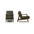Poly & Bark Verity Leather Lounge Chair - Full Grain Genuine Italian Leather