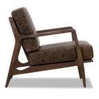 Poly & Bark Verity Leather Lounge Chair - Full Grain Genuine Italian Leather