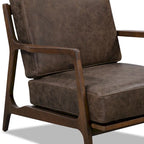 Poly & Bark Verity Leather Lounge Chair - Full Grain Genuine Italian Leather