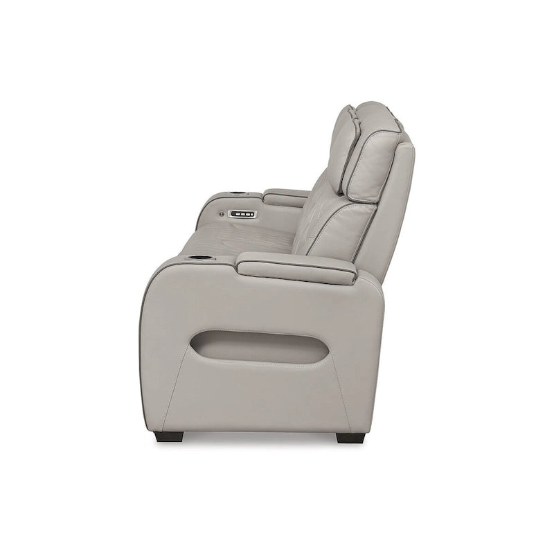 Signature Design by Ashley Boyington Gray Power Reclining Sofa - 86 W x 38.5 D x 44.5 H