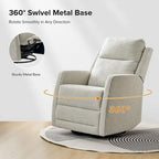 Diana Modern Polyester 360-degree Swivel Rocker Recliner Set of 2 by HULALA HOME
