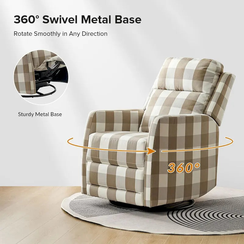 Diana Modern Polyester 360-degree Swivel Rocker Recliner Set of 2 by HULALA HOME