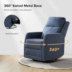 Diana Modern Polyester 360-degree Swivel Rocker Recliner Set of 2 by HULALA HOME