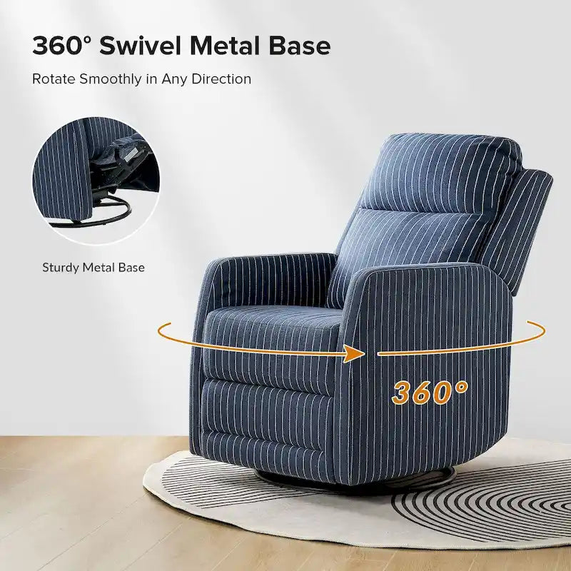 Diana Modern Polyester 360-degree Swivel Rocker Recliner Set of 2 by HULALA HOME