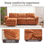 Modern dark three-seater sofa, polyester sofa sleeper, comfortable upholstered furniture for living room, apartment