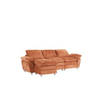 Modern dark three-seater sofa, polyester sofa sleeper, comfortable upholstered furniture for living room, apartment