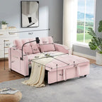 Divano letto estraibile moderno in velluto
