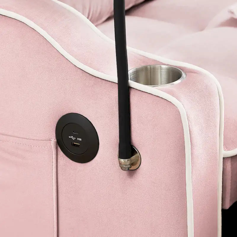 Divano letto estraibile moderno in velluto