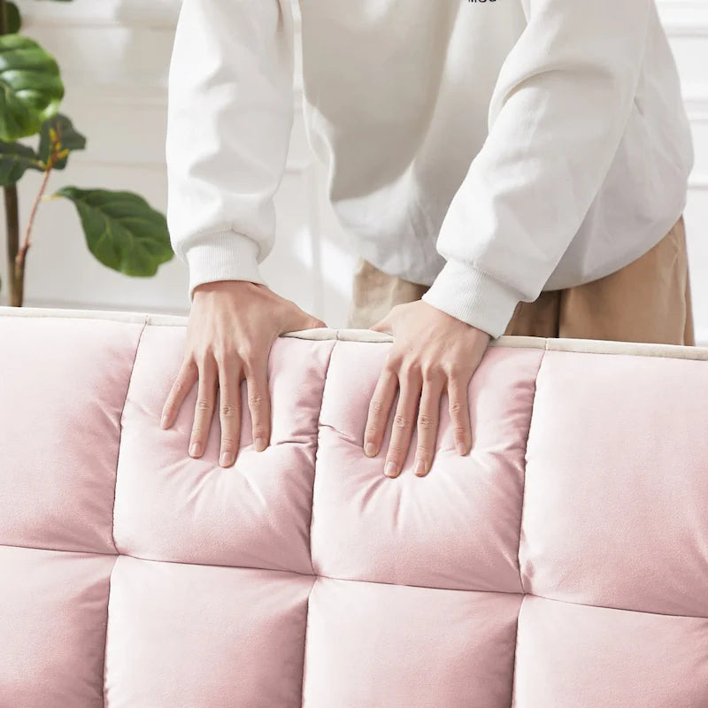 Divano letto estraibile moderno in velluto
