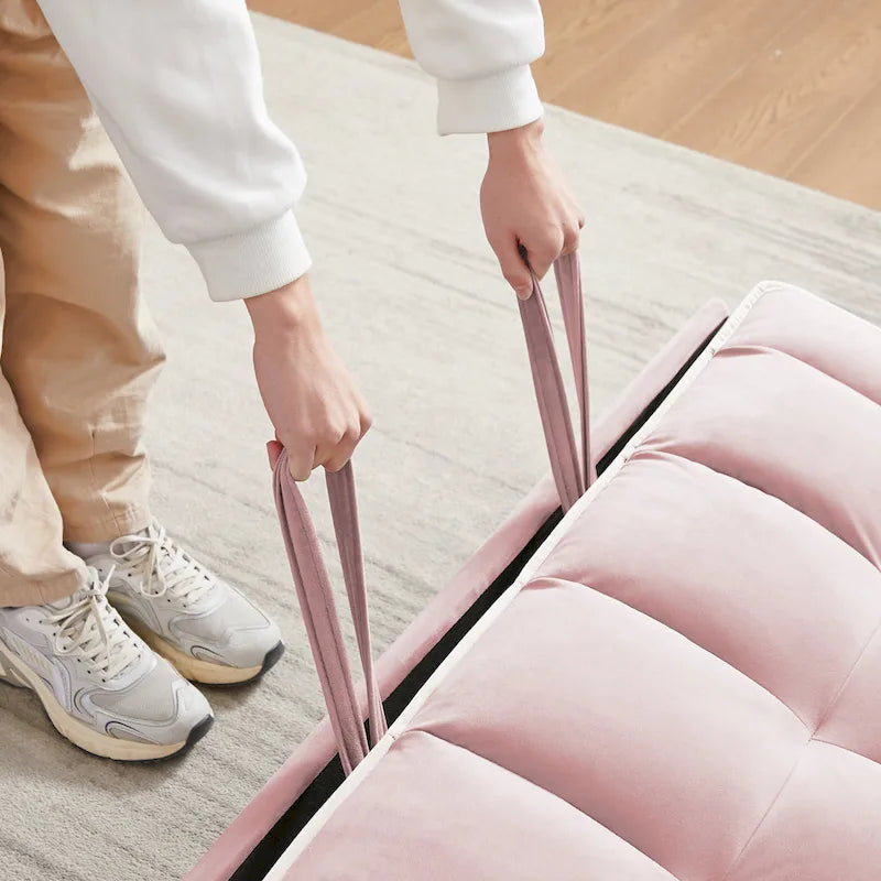 Divano letto estraibile moderno in velluto