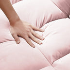 Divano letto estraibile moderno in velluto