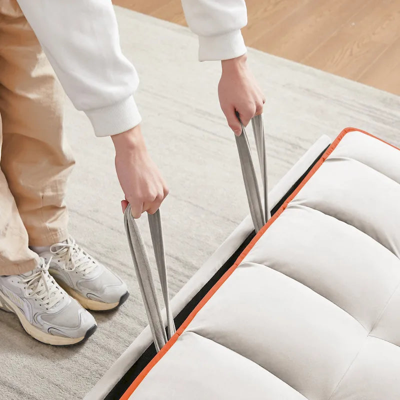 Divano letto estraibile moderno in velluto