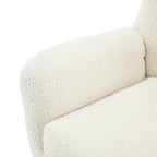 Almond Boucle Wingback Tufted Club Chair