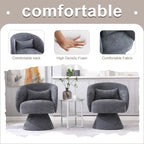 Upholstered Swivel Armchair (Set of 2)