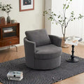 Modern Corduroy Swivel Barrel Accent Chair, Set of 1