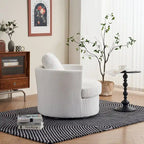 Modern Corduroy Swivel Barrel Accent Chair, Set of 1
