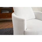 Modern Corduroy Swivel Barrel Accent Chair, Set of 1