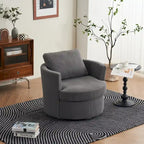 Modern Corduroy Swivel Barrel Accent Chair, Set of 1