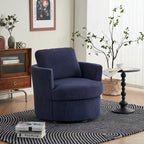 Modern Corduroy Swivel Barrel Accent Chair, Set of 1