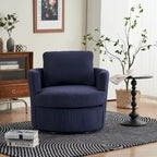 Modern Corduroy Swivel Barrel Accent Chair, Set of 1