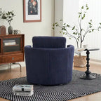 Modern Corduroy Swivel Barrel Accent Chair, Set of 1