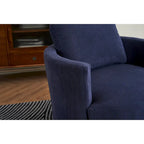 Modern Corduroy Swivel Barrel Accent Chair, Set of 1