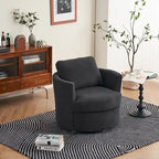 Modern Corduroy Swivel Barrel Accent Chair, Set of 1