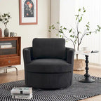 Modern Corduroy Swivel Barrel Accent Chair, Set of 1