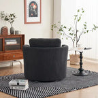 Modern Corduroy Swivel Barrel Accent Chair, Set of 1