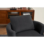 Modern Corduroy Swivel Barrel Accent Chair, Set of 1
