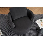 Modern Corduroy Swivel Barrel Accent Chair, Set of 1