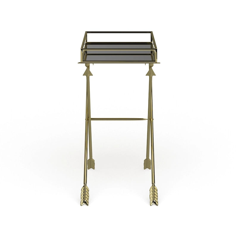Silver Orchid Jalabert Arrow Metal Accent Table - 21x14x26