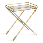 Silver Orchid Jalabert Arrow Metal Accent Table - 21x14x26