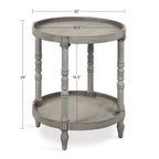 Kate and Laurel Bellport Round Wood Side Table