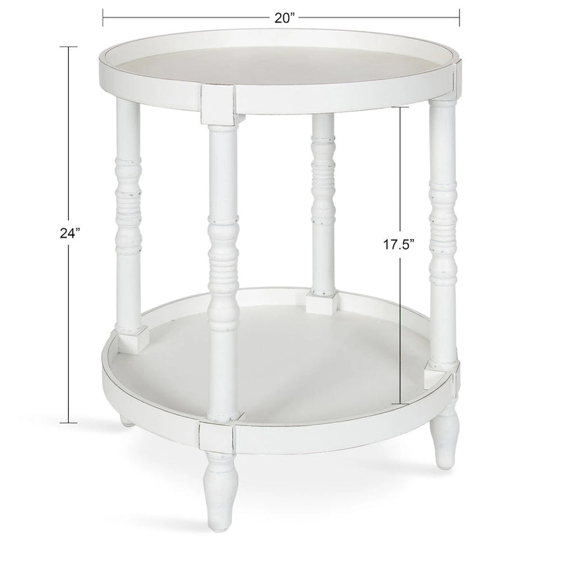 Kate and Laurel Bellport Round Wood Side Table