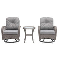 Outdoor Swivel Rocker Patio Chairs,360 Degree Rocking Patio Set,3PCS