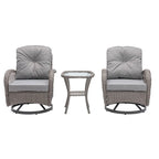 Outdoor Swivel Rocker Patio Chairs,360 Degree Rocking Patio Set,3PCS
