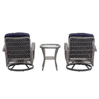 Outdoor Swivel Rocker Patio Chairs,360 Degree Rocking Patio Set,3PCS