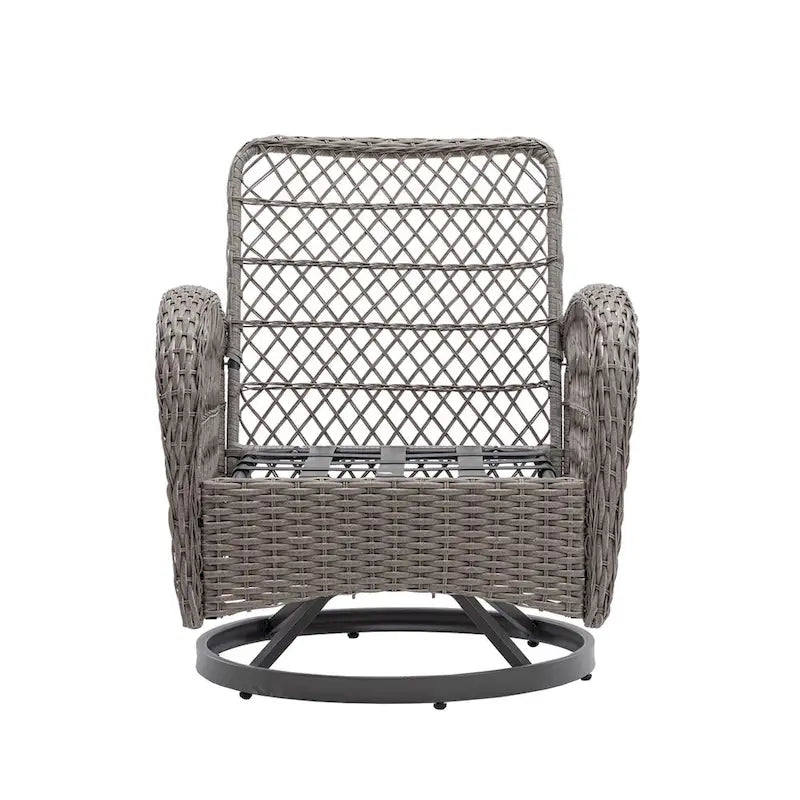 Outdoor Swivel Rocker Patio Chairs,360 Degree Rocking Patio Set,3PCS