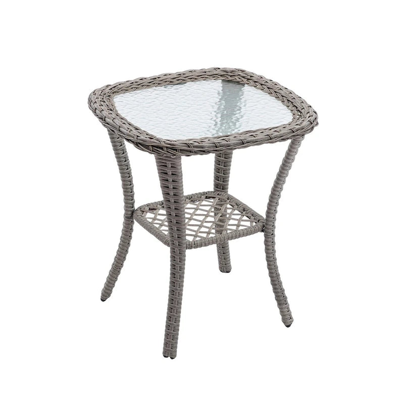 Outdoor Swivel Rocker Patio Chairs,360 Degree Rocking Patio Set,3PCS